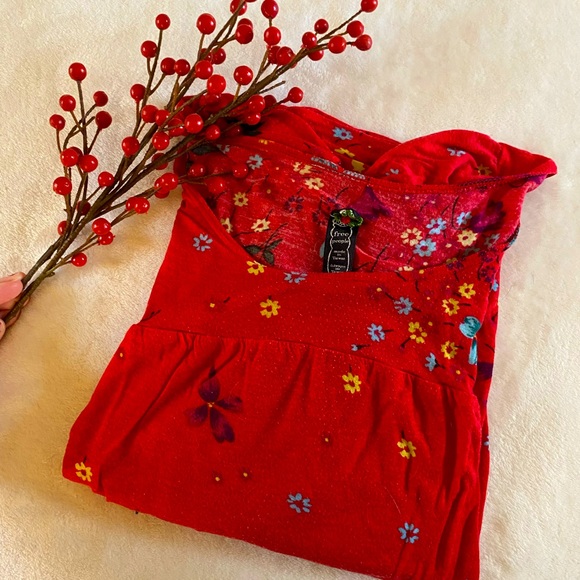 Free People Tops - Free People | Red Floral Top